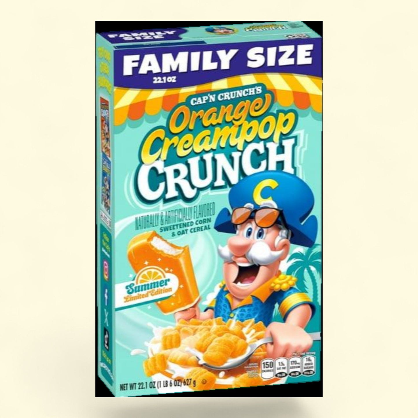 Cap'n Crunch Orange Creampop Cereal, 22.1 oz
