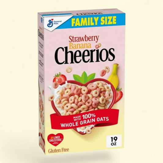Céréales Cheerios fraise-banane, format familial 540 g