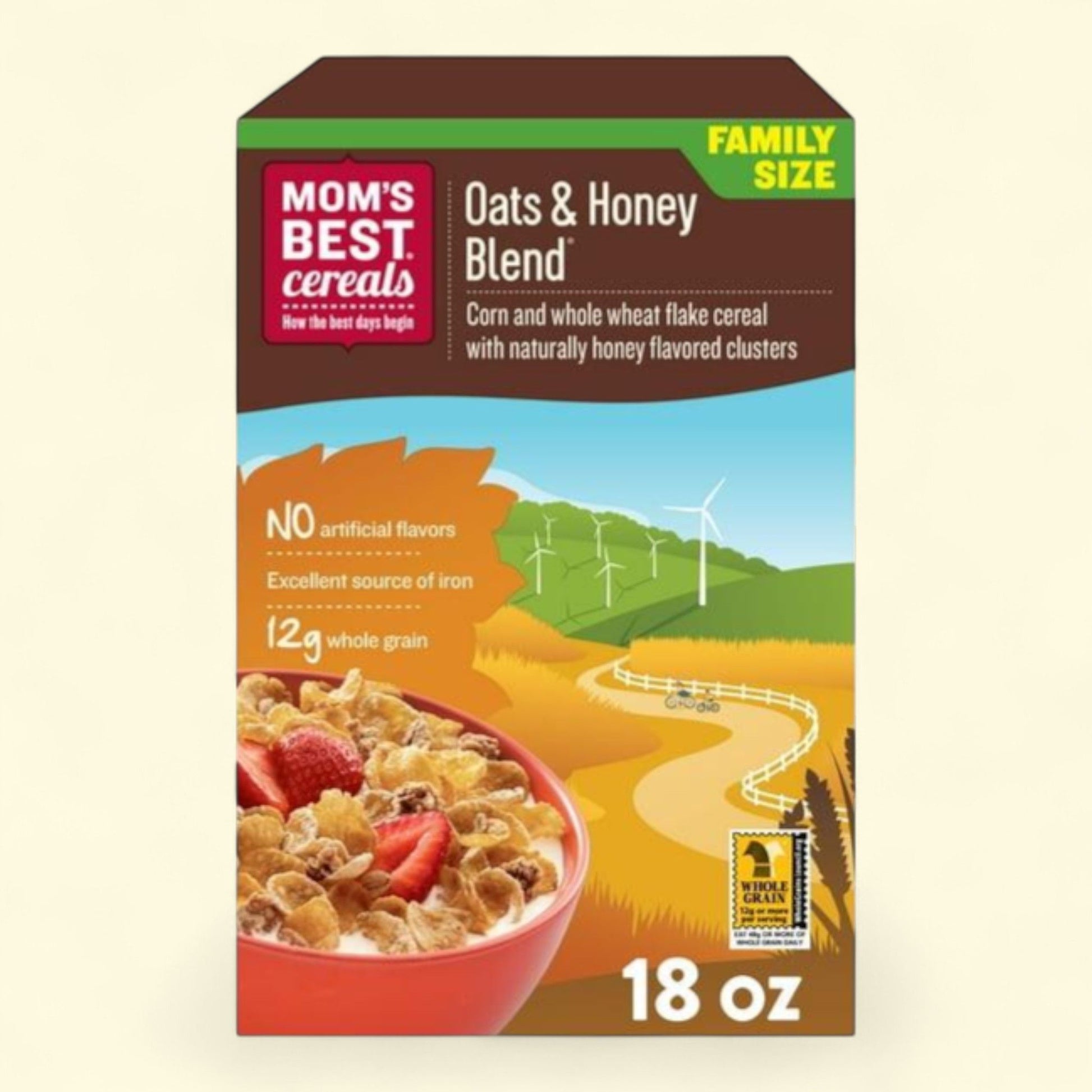 Mom's Best Crunchy Oats and Honey Blend Breakfast Cereal, 18 oz — authentic US product shipped worldwide by Treatspree