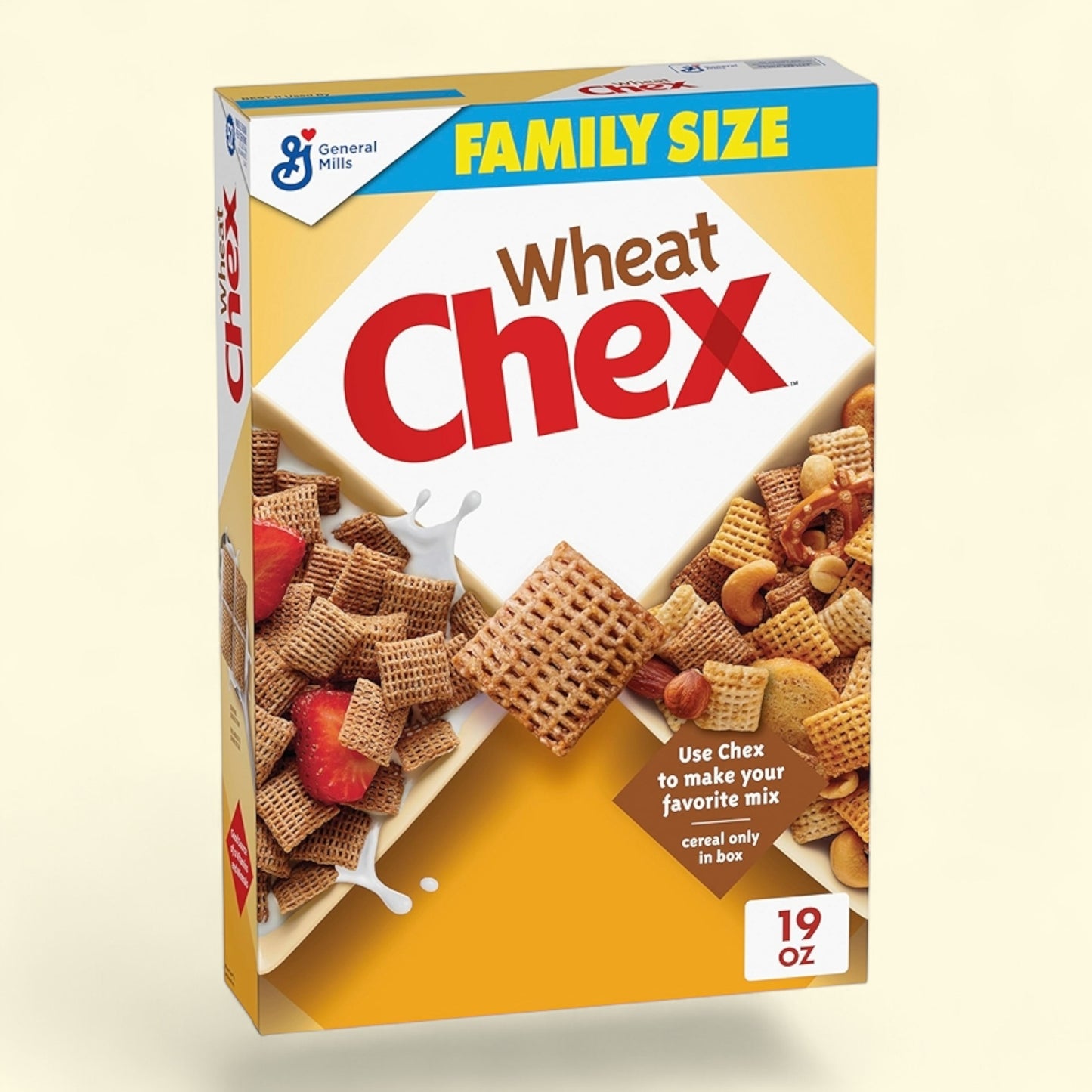 Chex Wheat Cereal, Homemade Chex Mix Ingredient, Family Size, 19 oz