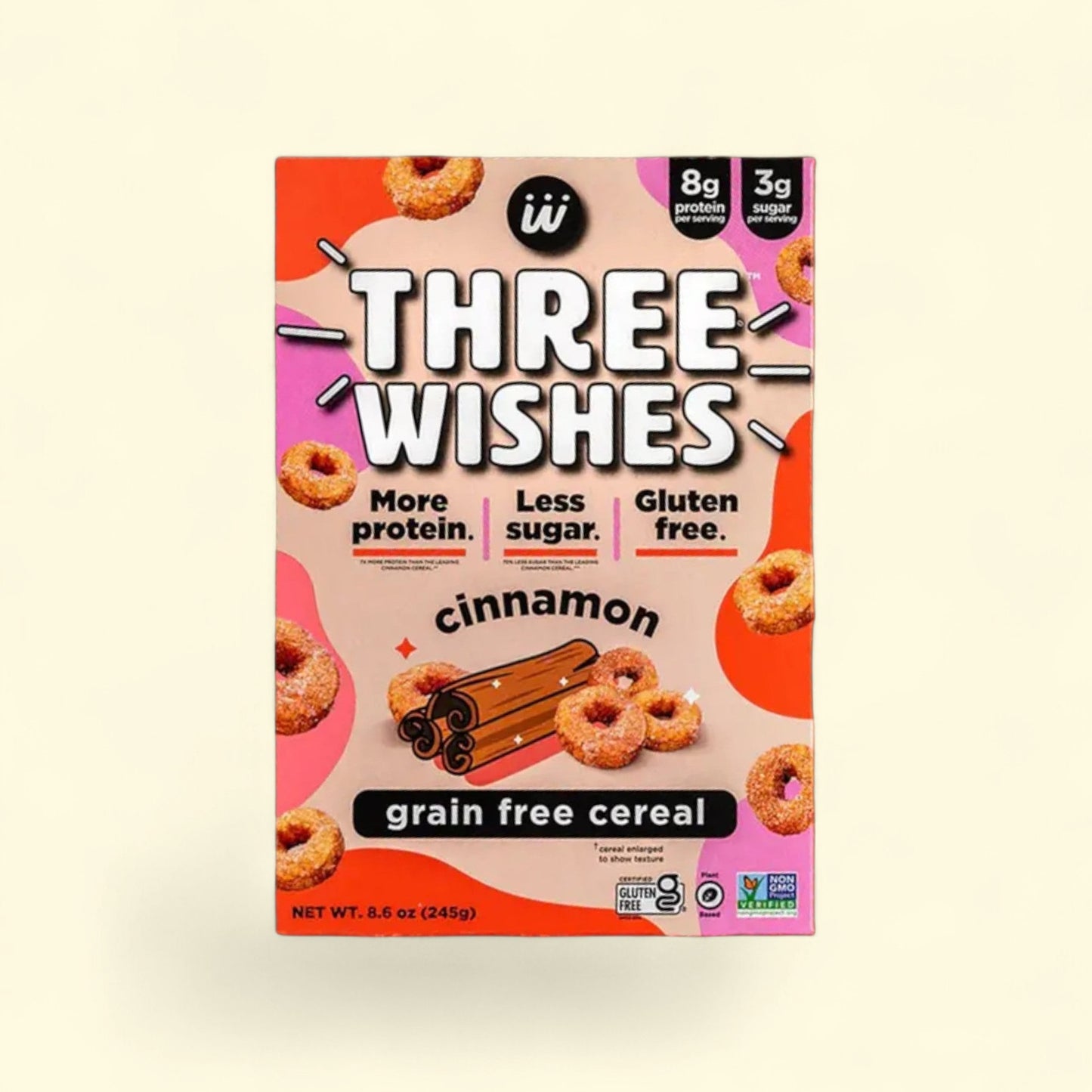 Three Wishes Cereal, Cinnamon, 8 oz — authentic US product shipped worldwide by Treatspree