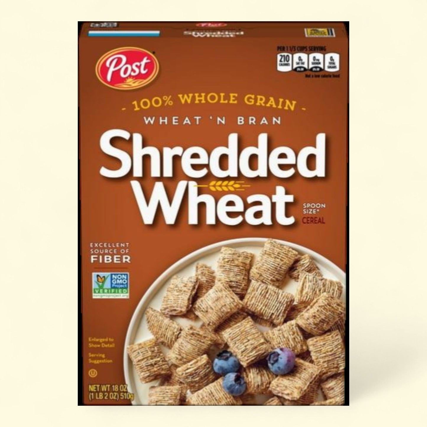 Wheat n Bran Shredded Wheat Cereal, 18 oz