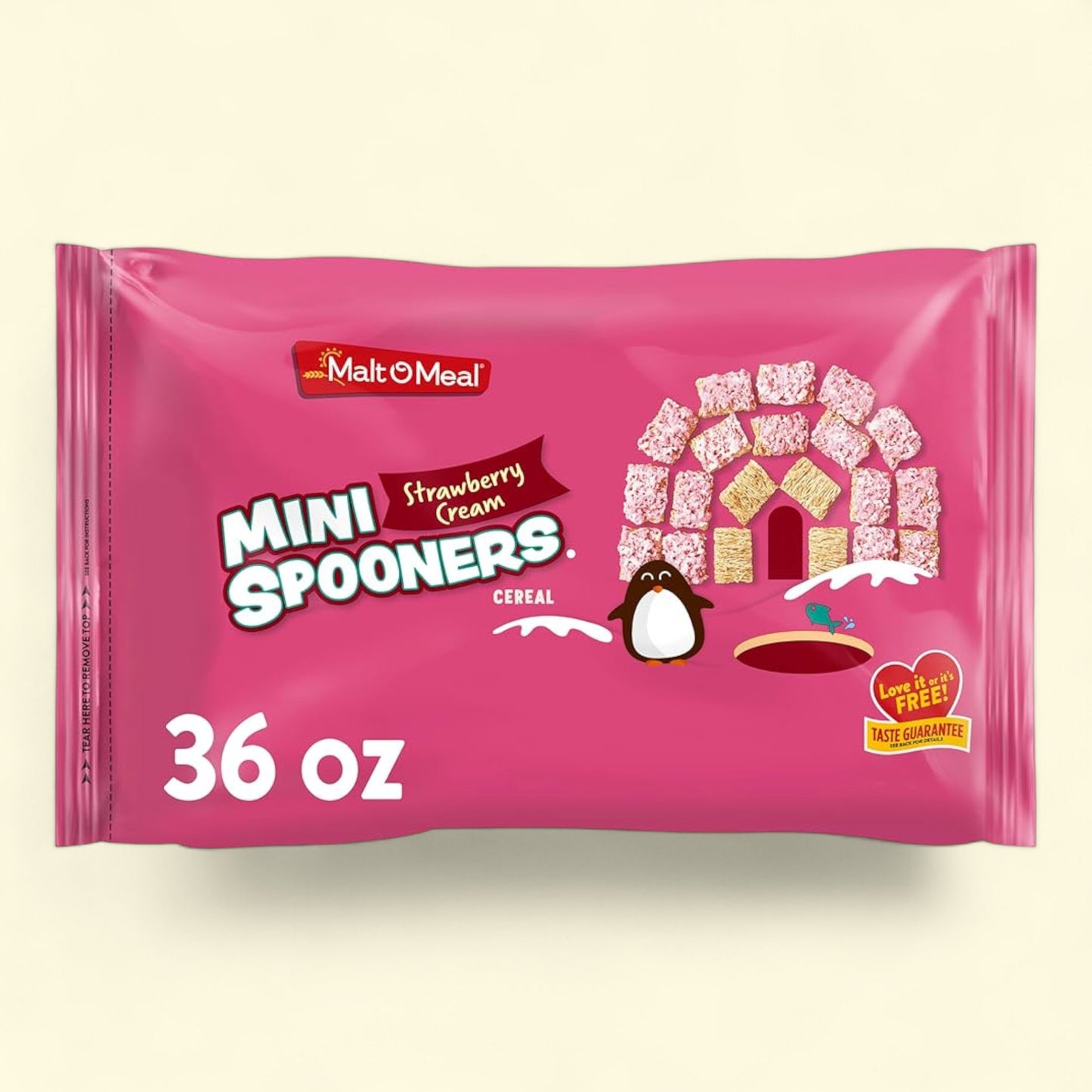 Malt-O-Meal Spooners, Shredded Wheat Cereal, 36 oz