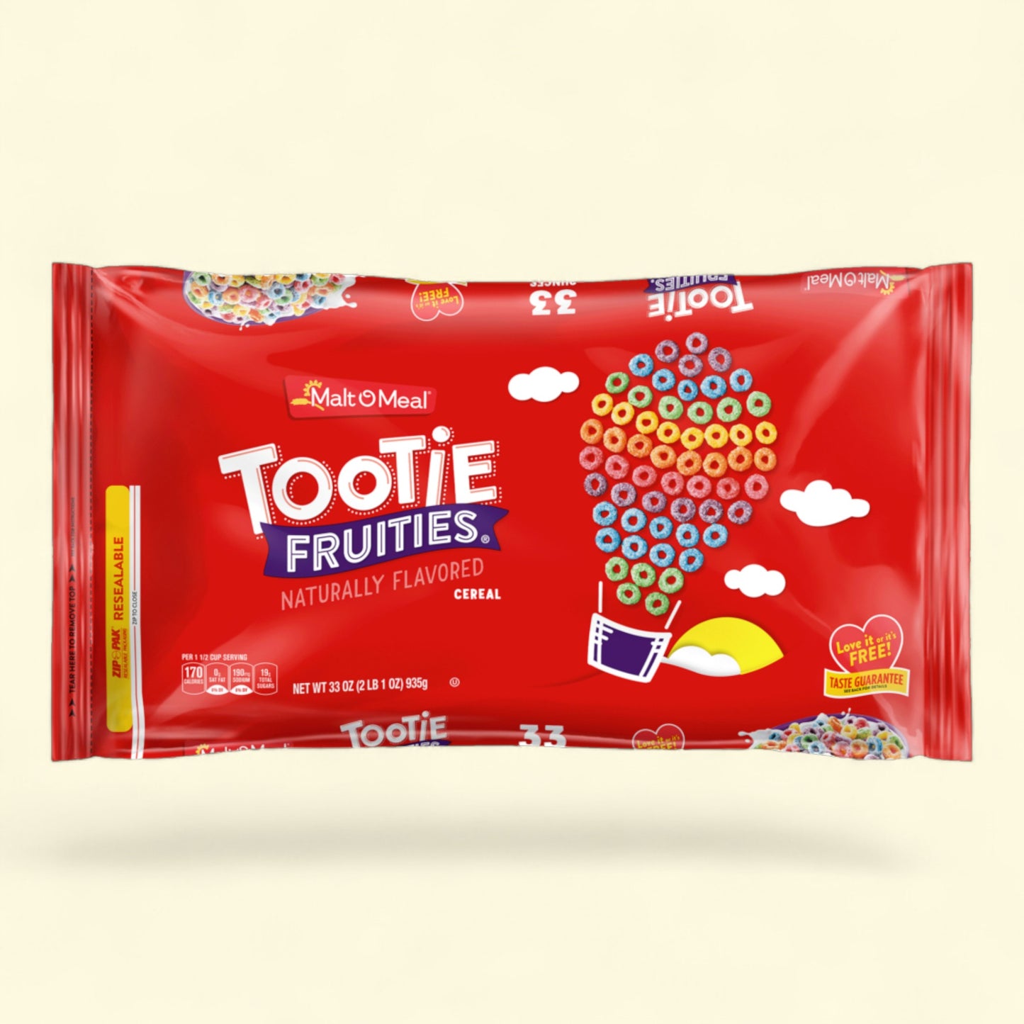Malt-O-Meal Tootie Fruities Cereal, 33 oz