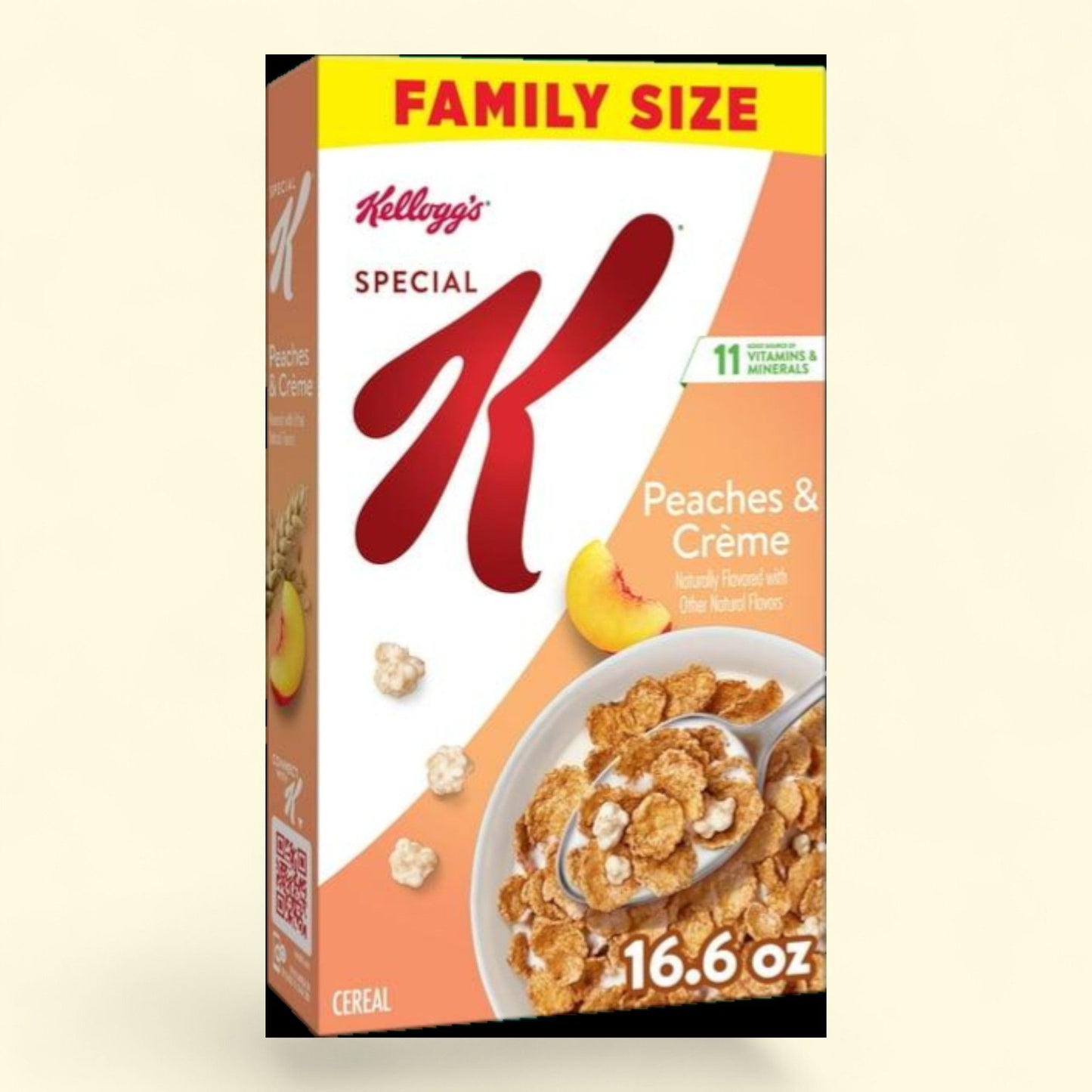 Kellogg's Special K Fiber Cereal, Family Size, Peaches and Creme, 16.6oz