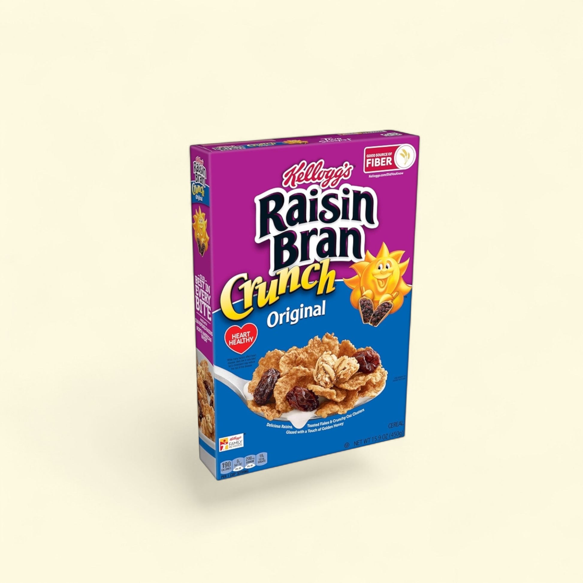 Kellogg's Raisin Bran Crunch Cereal, Regular Size, 15.9 oz