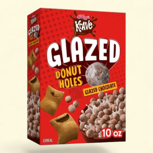 Kellogg's Krave Glazed Donut Holes Cereal, 10 oz.