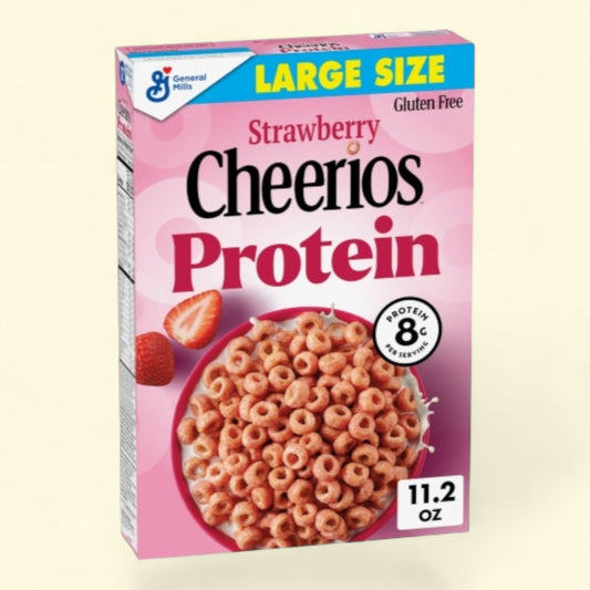 Strawberry Cheerios Protein, Large Size, Cereal, 11.2 oz