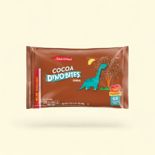 Malt-O-Meal Cocoa Dyno-Bites, Bag, Cereal, 17 oz — authentic US product shipped worldwide by Treatspree