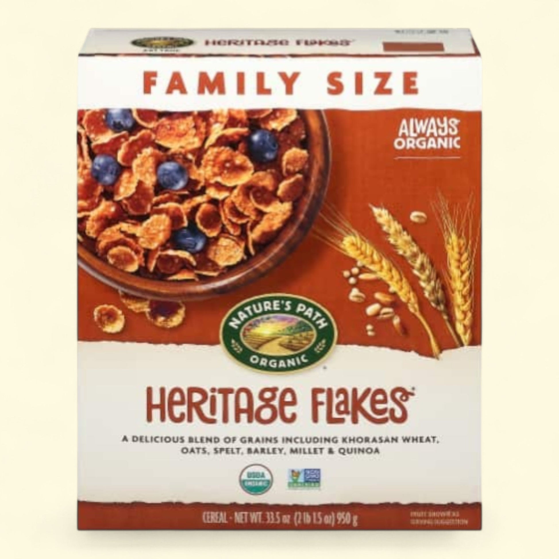 Nature's Path Organic Heritage Flakes Cereal, 33.5 oz — authentic US product shipped worldwide by Treatspree