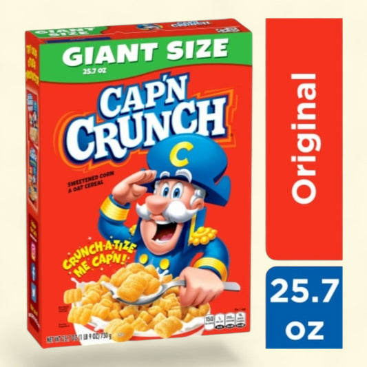 Cap'n Crunch, Giant Size Cereal, 25.7 oz
