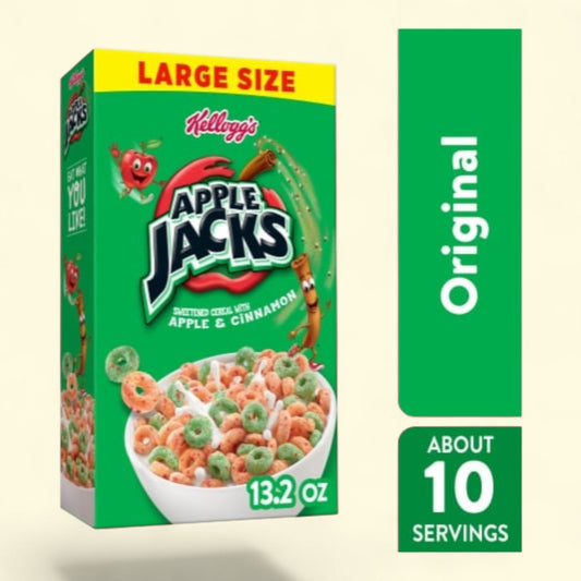 Kellogg's Apple Jacks Large Size Cereal, 13.2 oz