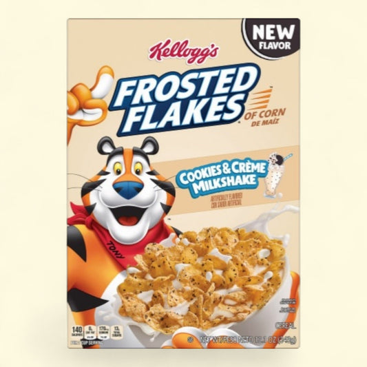 Kellogg's Frosted Flakes Cookies & Creme Milkshake Cereal, 12.1 oz