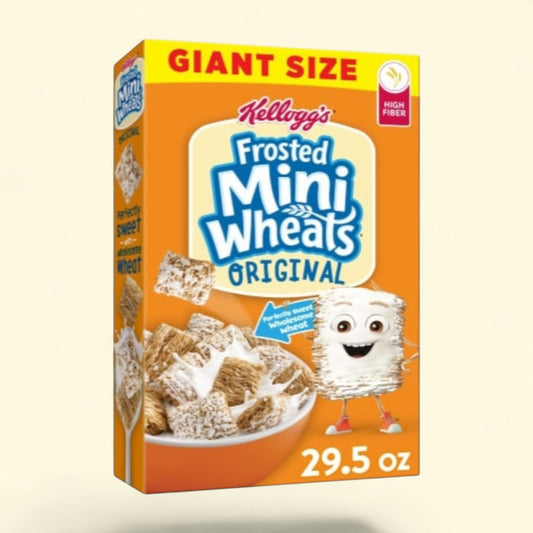 Kellogg's Frosted Mini-Wheats, Giant Size, 29.5 oz — authentic US product shipped worldwide by Treatspree