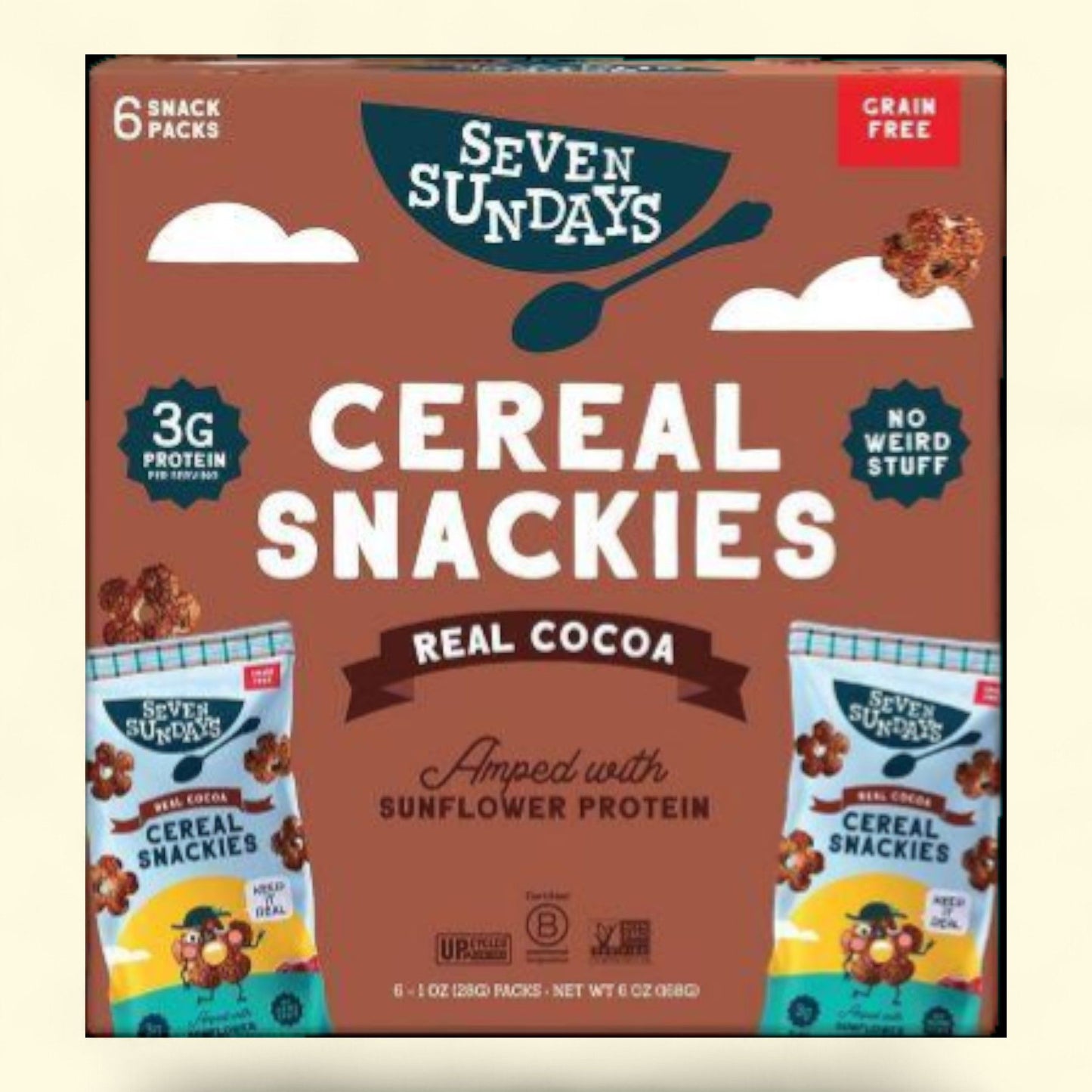 Snacks aux céréales et au cacao Seven Sundays, 170 g / 6 pièces