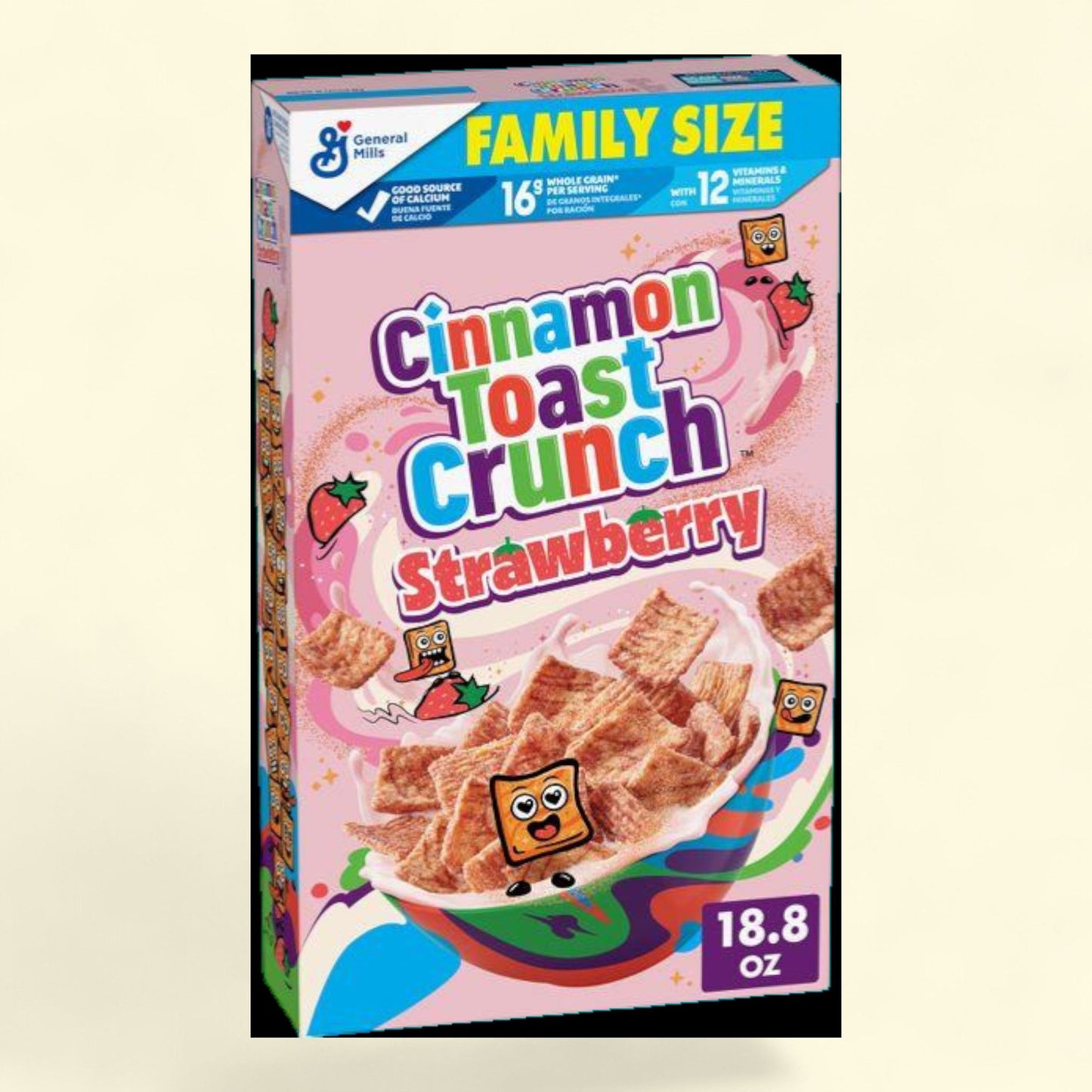 Cinnamon Toast Crunch à la fraise, format familial - 535 g
