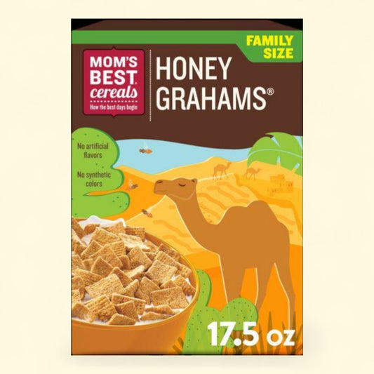 Mom's Best Honey Grahams Breakfast Cereal, 17.5oz