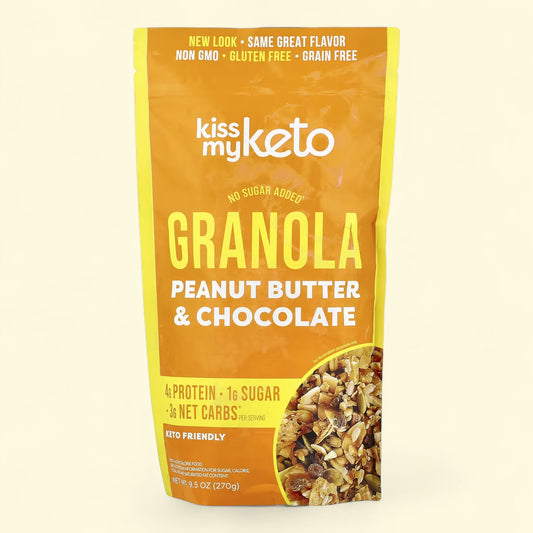 Kiss My Keto Granola, Peanut Butter & Chocolate, 9.5 oz