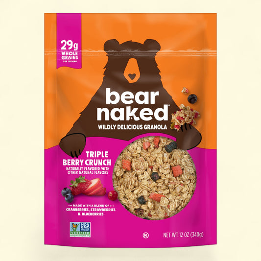 Bear Naked Granola Cereal, Triple Berry Crunch, 12oz Bag
