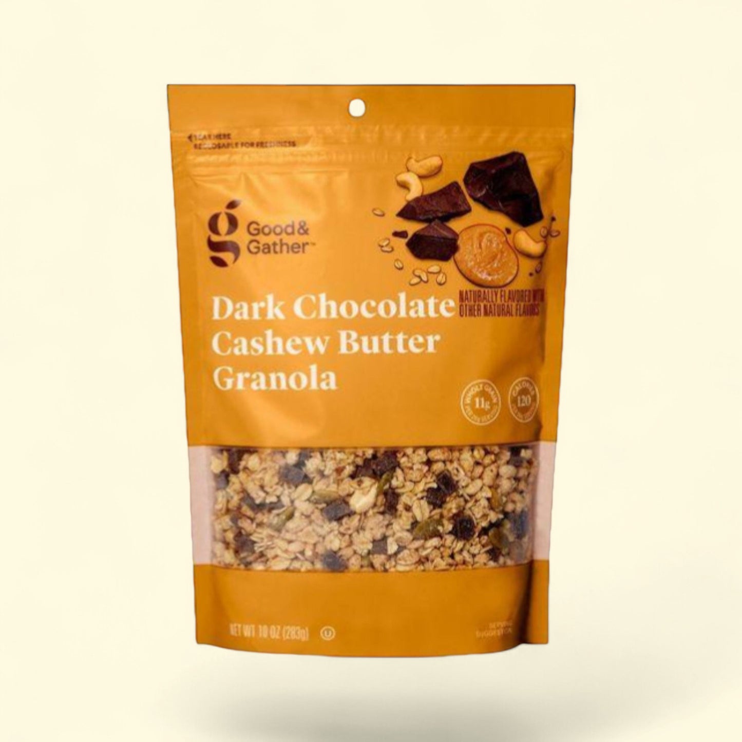 Good & Gather, Dark Chocolate Cashew Butter Granola, 10oz — authentic US product shipped worldwide by Treatspree