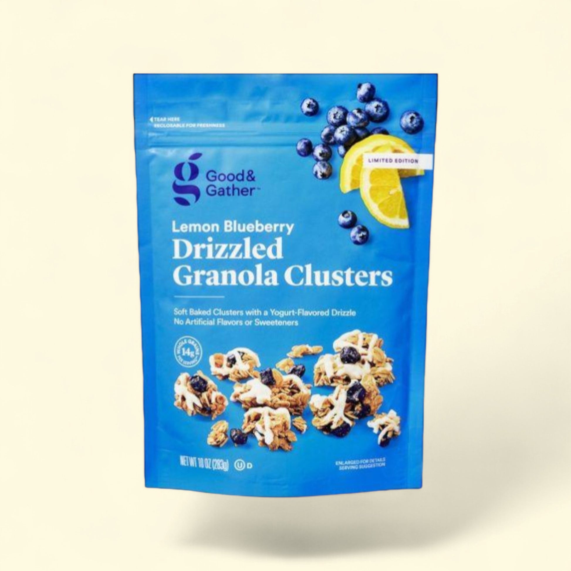 Good & Gather, Drizzled Lemon Blueberry Granola Clusters, 10oz — authentic US product shipped worldwide by Treatspree