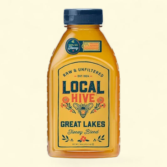 Local Hive, Great Lakes Honey Blend, 16 oz Bottle