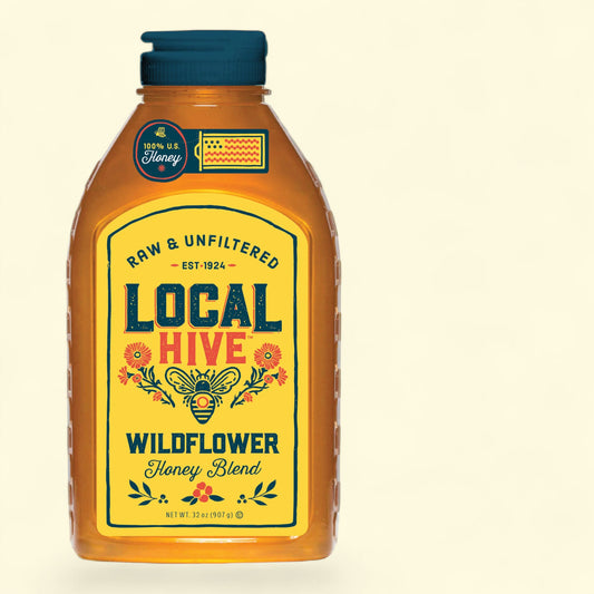 Local Hive, Raw & Unfiltered Wildflower Honey Blend, 32 oz