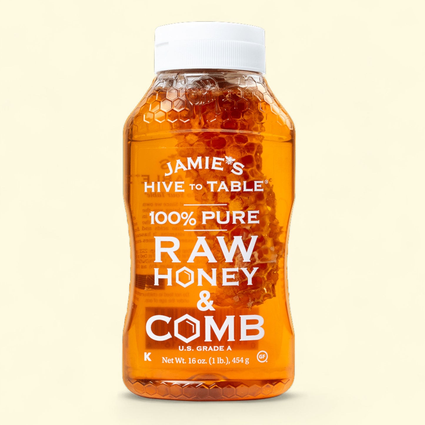 Jamies Hive to Table Raw Honey & Comb, 16 oz Bottle