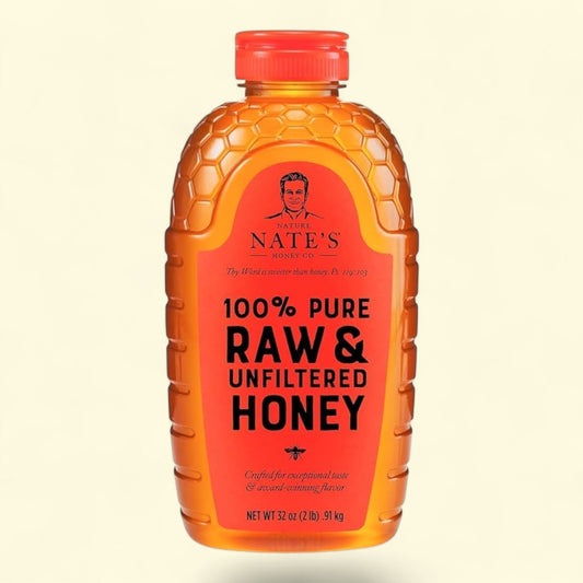 Nature Nate's Honey, 100% Pure, Raw and Unfiltered Honey - 32 fl oz