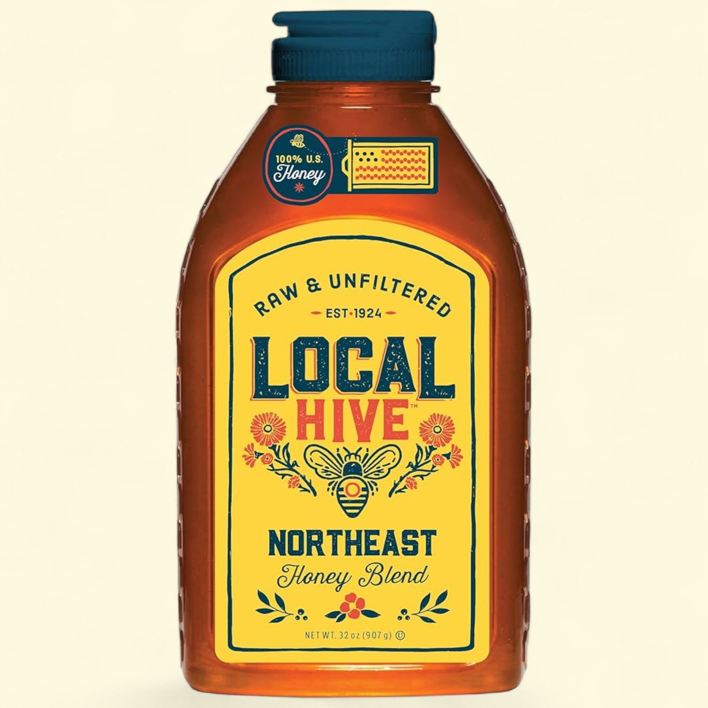 Local Hive Honey, Raw & Unfiltered, 100% U.S New England, 32oz