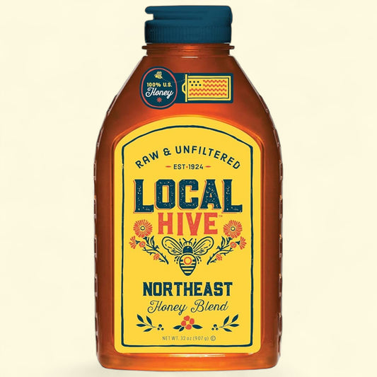 Local Hive Honey, Raw & Unfiltered, 100% U.S New England, 32oz