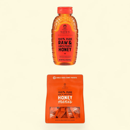 Nature Nate's Hot Honey 16oz, Nature Nate's Hot Honey Mini's