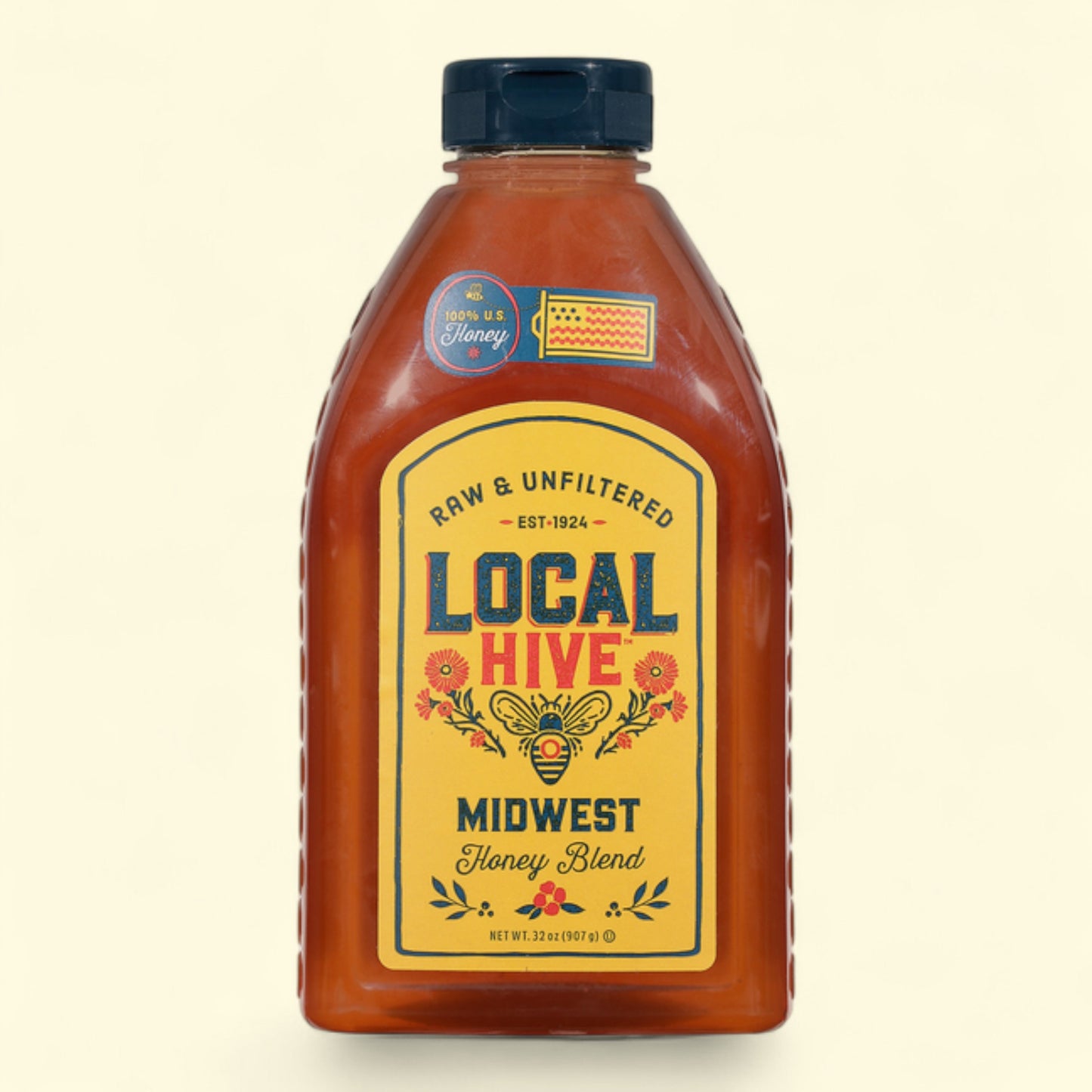 Local Hive, 100% U.S. Midwest Honey Blend, 32oz Bottle