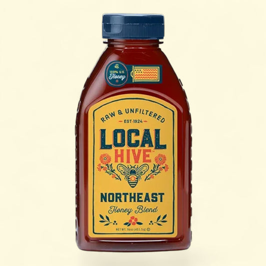 Local Hive Raw & Unfiltered 100% U.S. Northeast Raw Honey, 16 oz Bottle