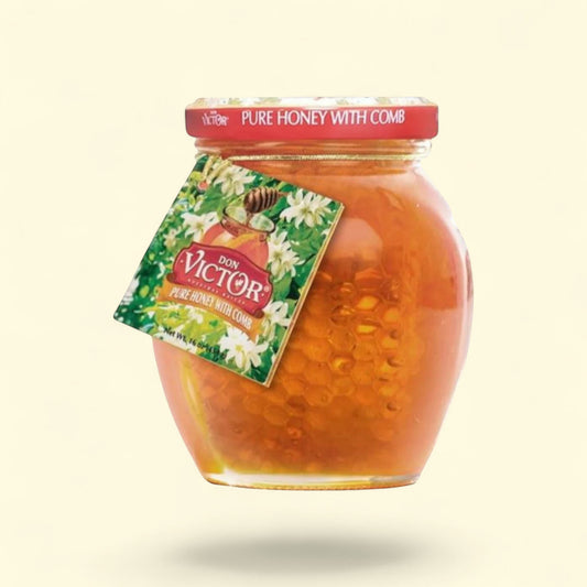 Don Victor Pure Honey with Comb, 16 oz — authentic US product shipped worldwide by Treatspree