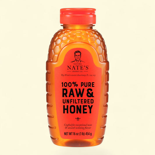 Nature Nate's Honey, 100% Pure, Raw and Unfiltered Honey - 16 fl oz