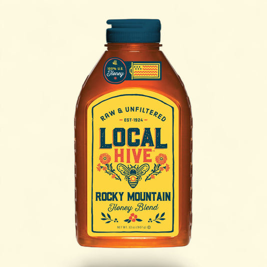 Local Hive, 100% U.S Rocky Mountain Honey Blend, 32oz Bottle