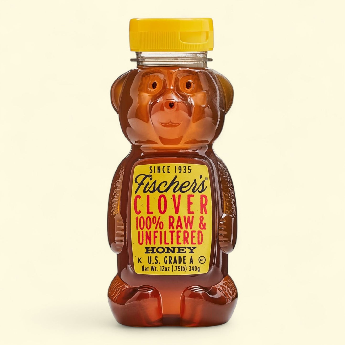 Fischer's Honey Bear 12oz, Clover Honey