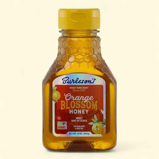 Burleson's Orange Blossom Pure Honey, 12 oz