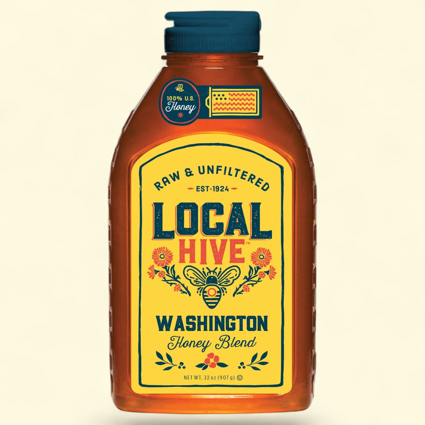 Local Hive Honey, 100% U.S. Washington, 32oz Bottle