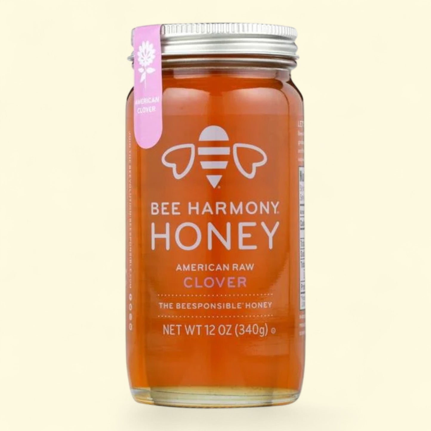 Bee Harmony, US Clover Honey, 12 oz Jar