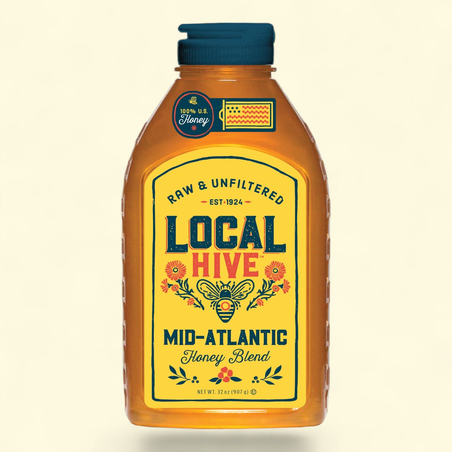 Local Hive, 100% U.S. Mid-Atlantic Honey Blend, 32oz Bottle