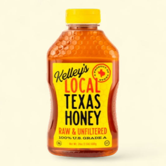 Kelley's Honey Raw & Unfiltered, Local Texas Honey, 24 oz