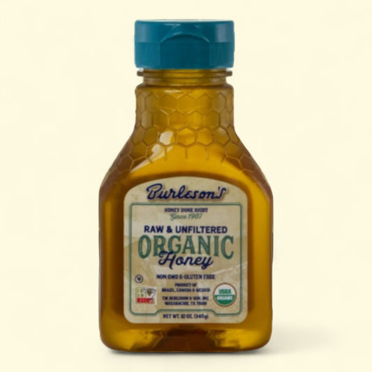 Burleson's Organic Raw & Unfiltered Honey, 16 oz