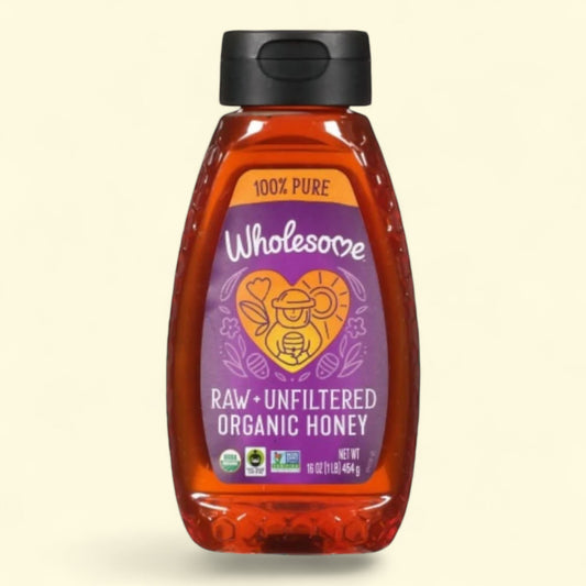 Wholesome Sweeteners Organic Raw Unfiltered Honey, 16 oz