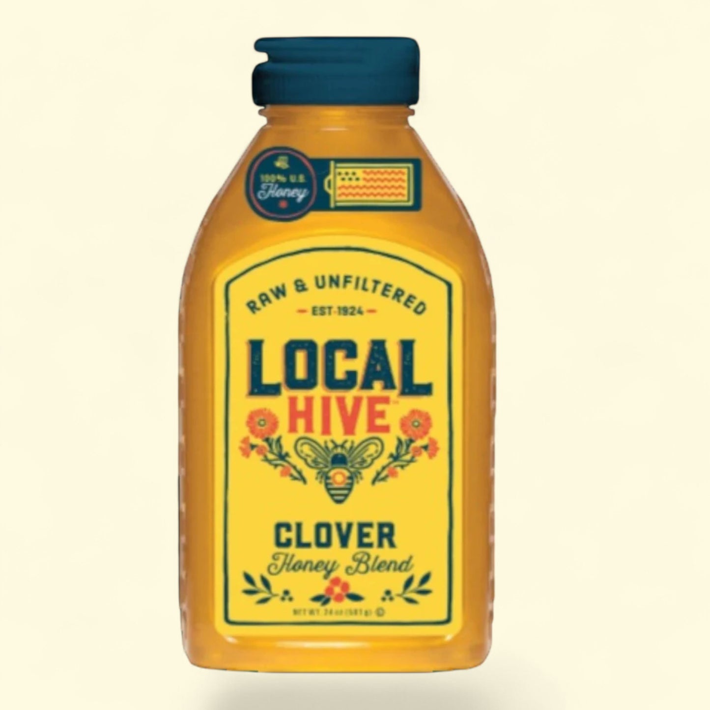 Local Hive, 100% Raw & Unfiltered US Clover Honey, 24 oz