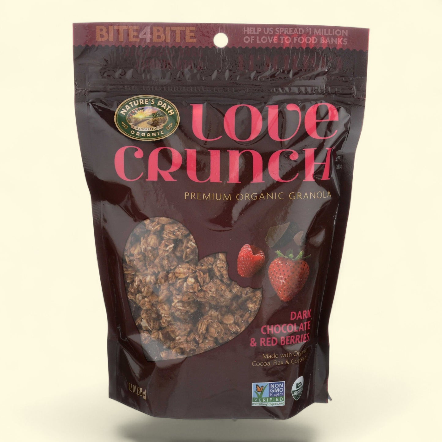 Granola Love Crunch de Nature's Path, chocolat noir et fruits rouges, 312 g