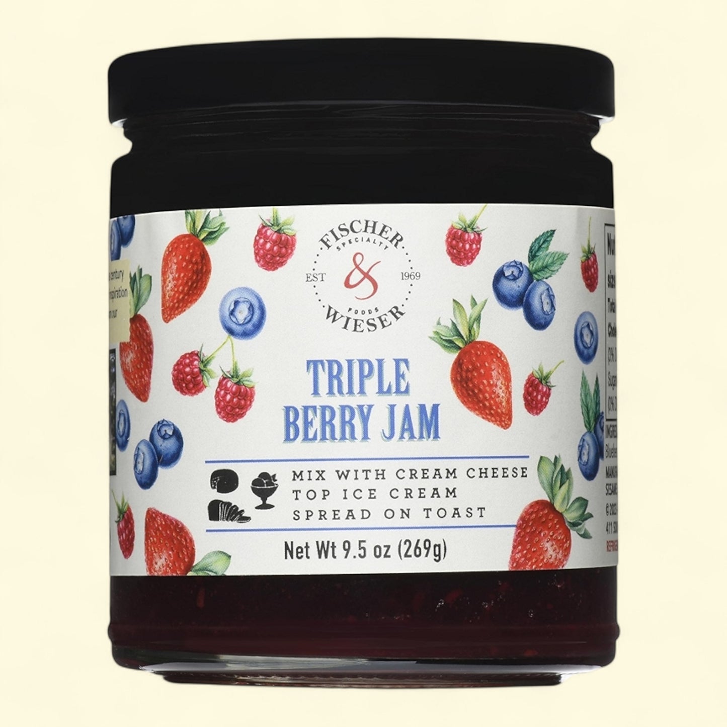 Fischer & Wieser Triple Berry Jam, 9.5 oz