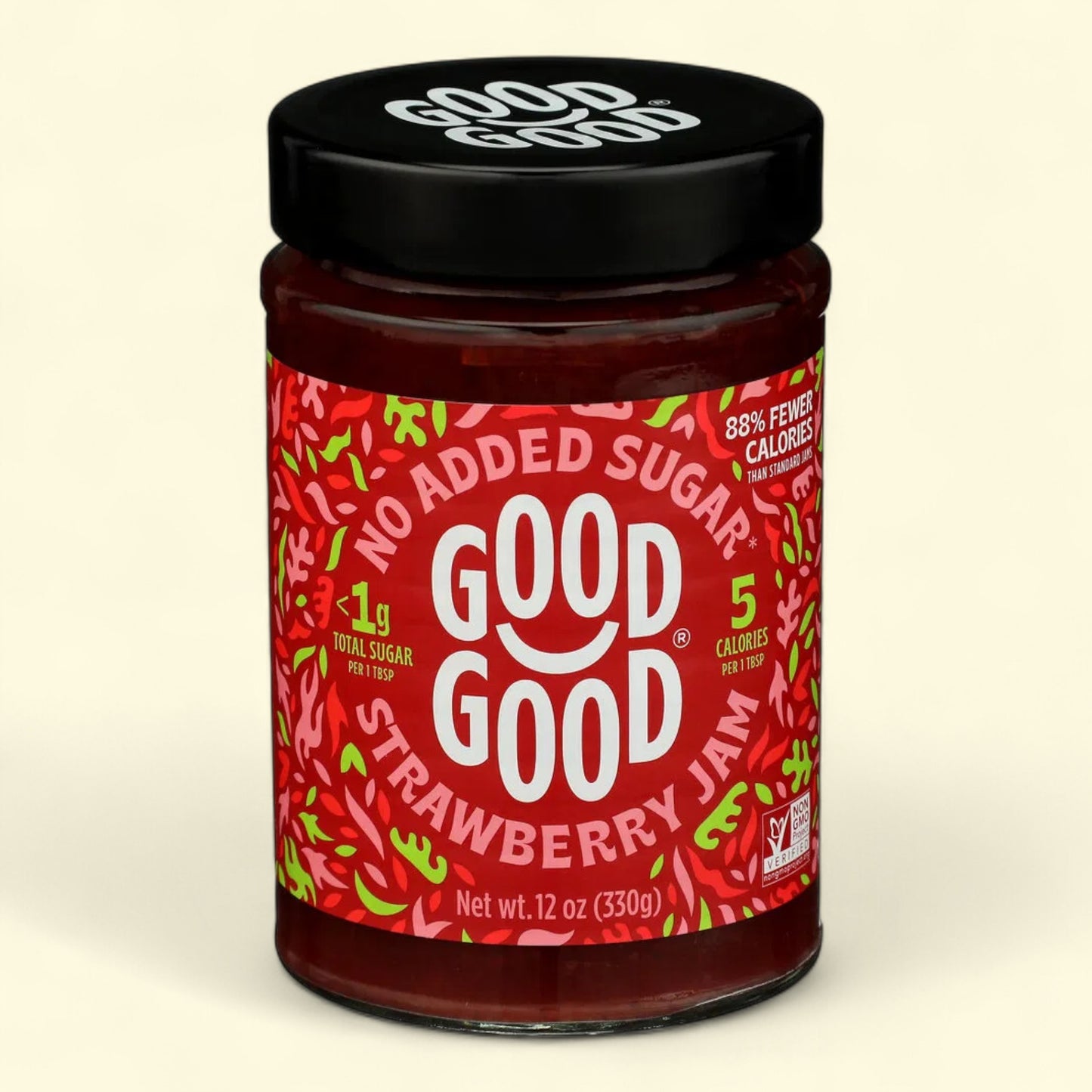 GOOD GOOD Strawberry Jam, 12 oz Jar