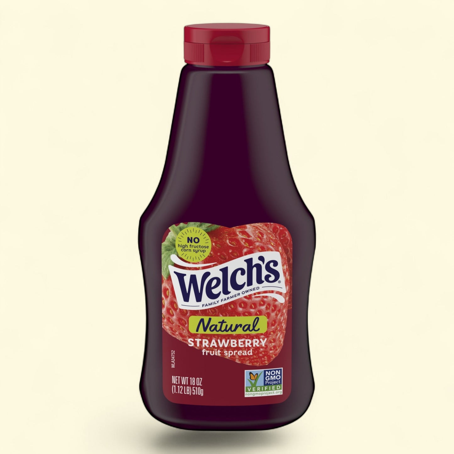 Confiture de fraises naturelle Welch's, flacon souple, 530 g